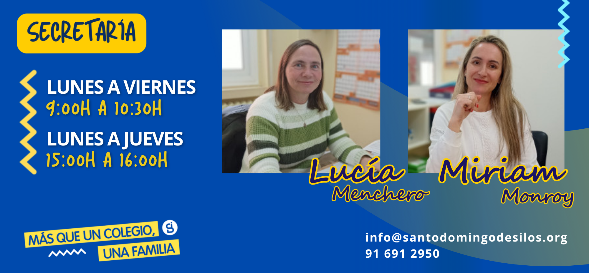 Foto de Lucía y Miriam, las secretarias